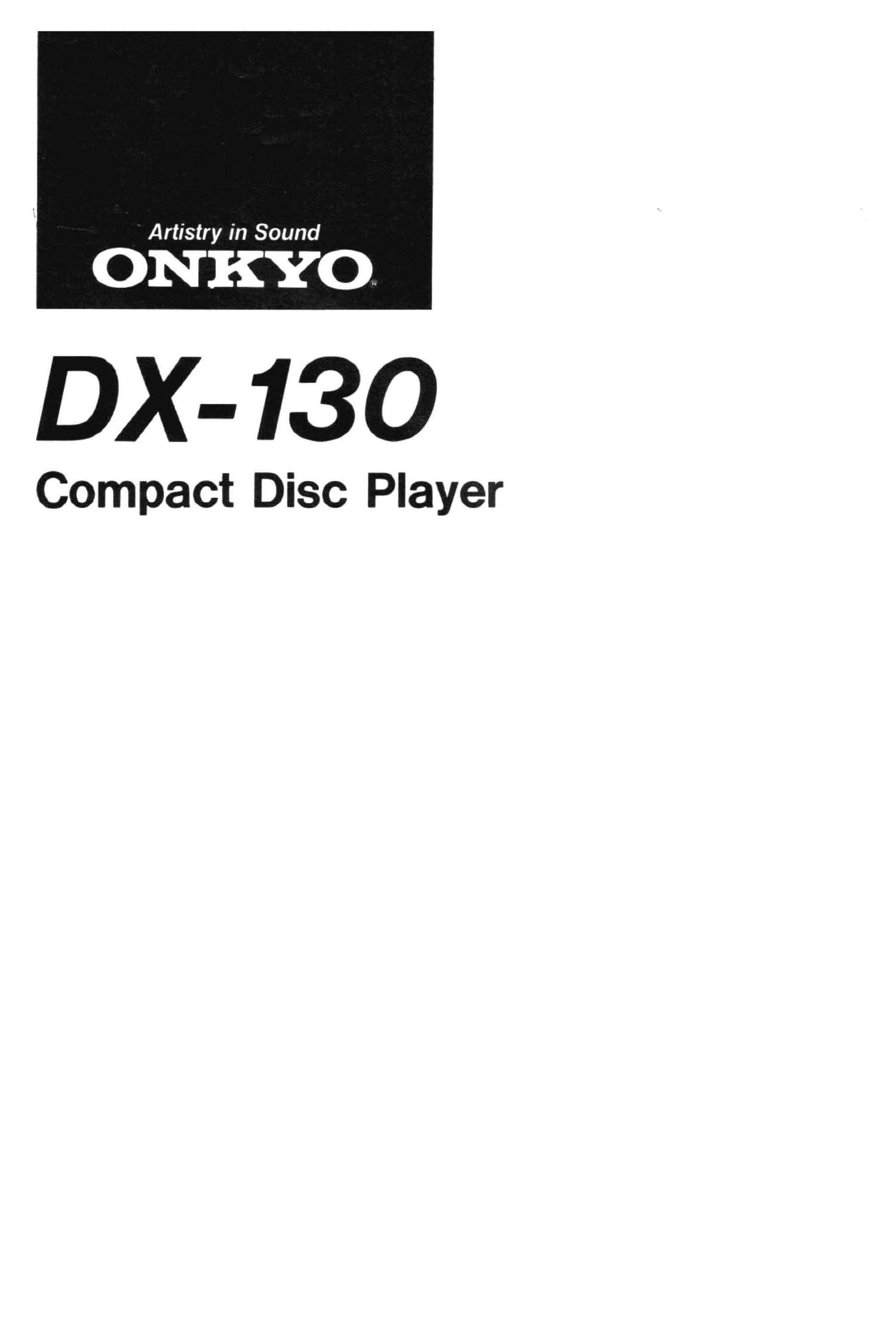 Onkyo DX 130 Owners Manual