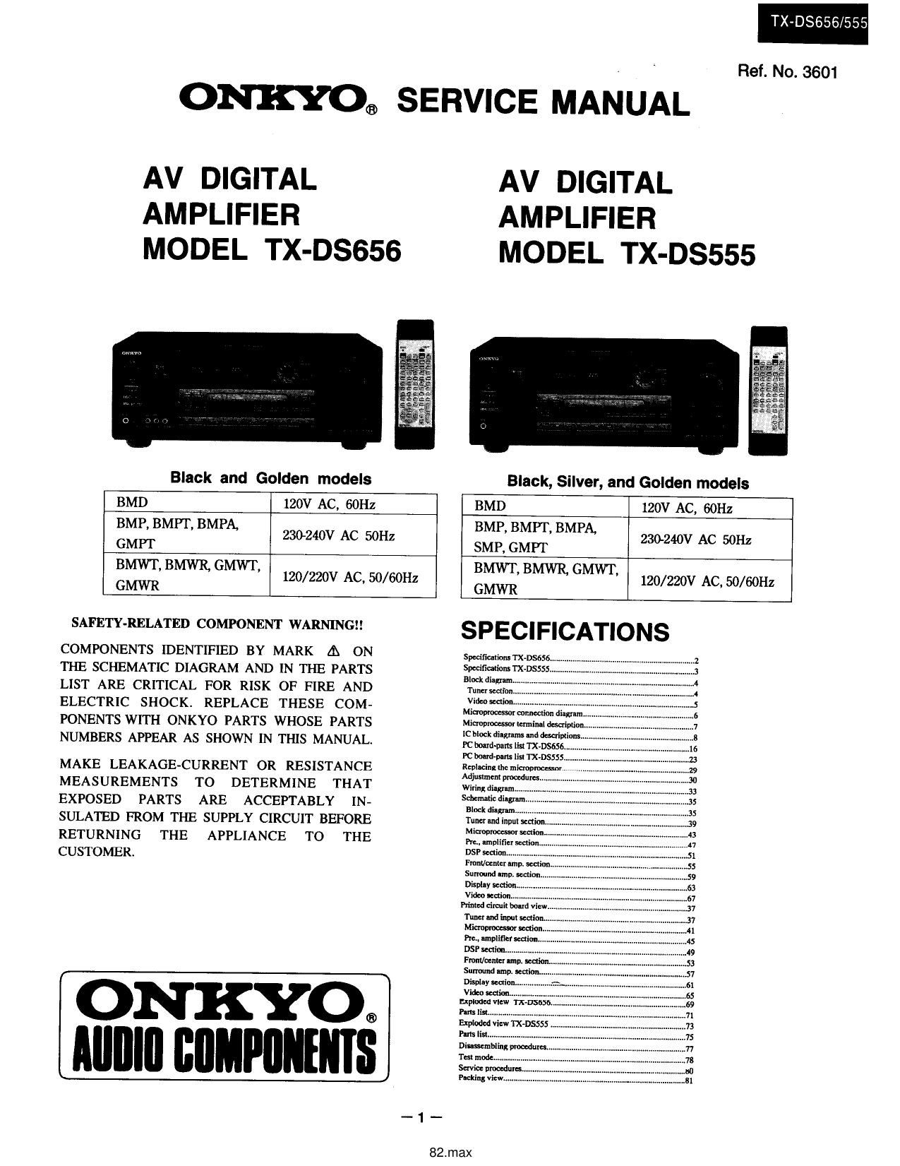 Onkyo TXDS 555 Service Manual