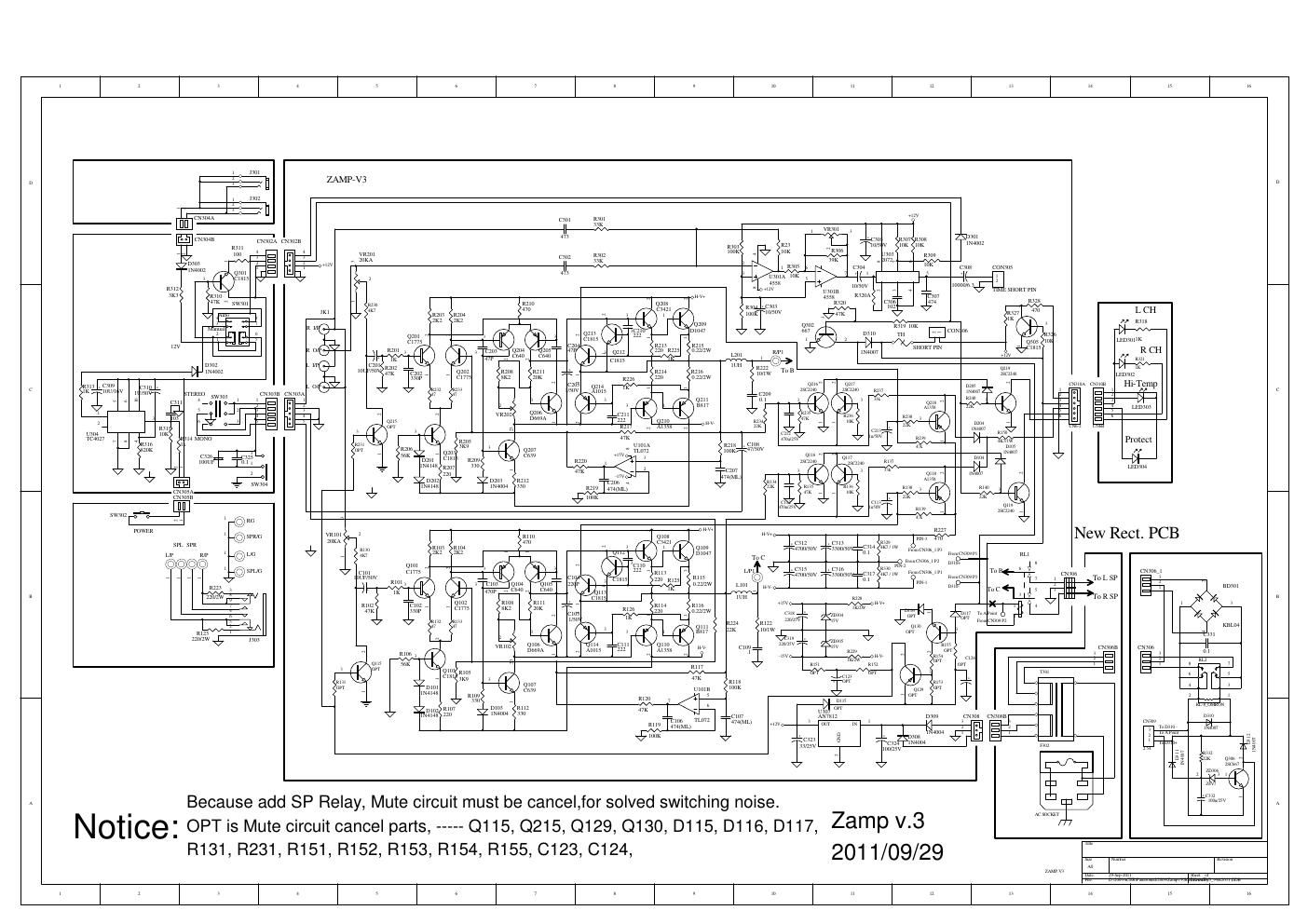 parasound zamp v3 schematic