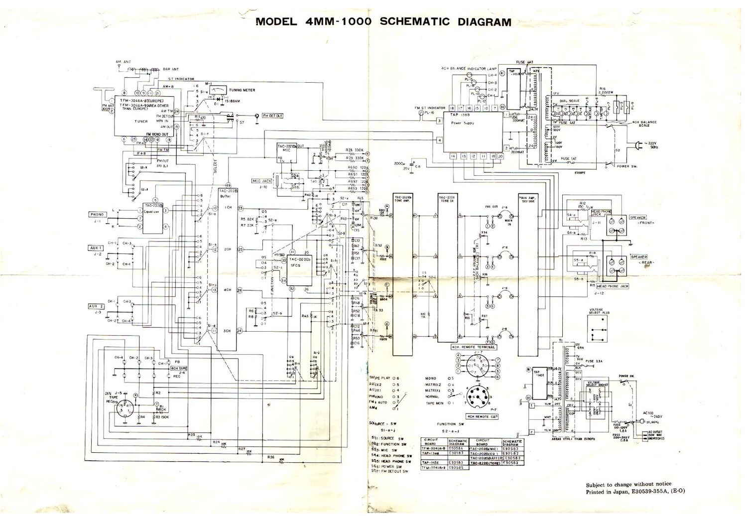 pioneer 4 mm 1000 schematic