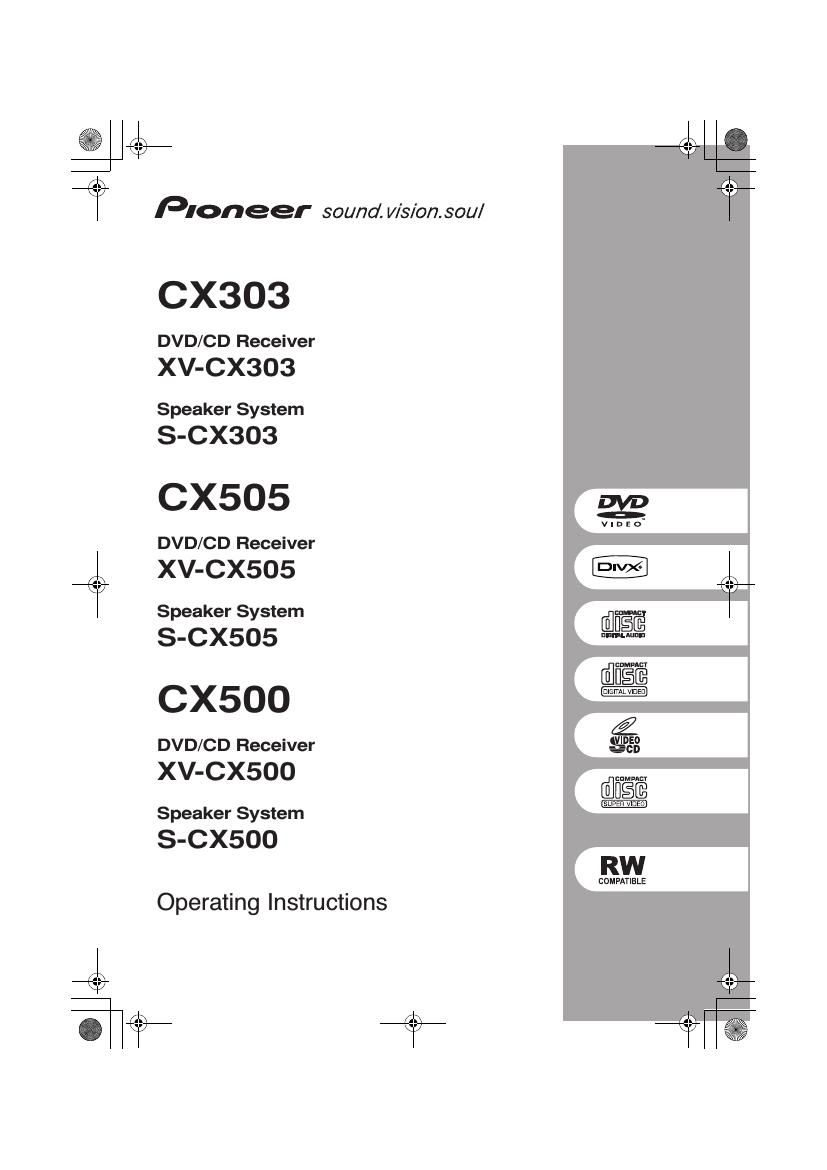 Pioneer CX 303 Owners Manual