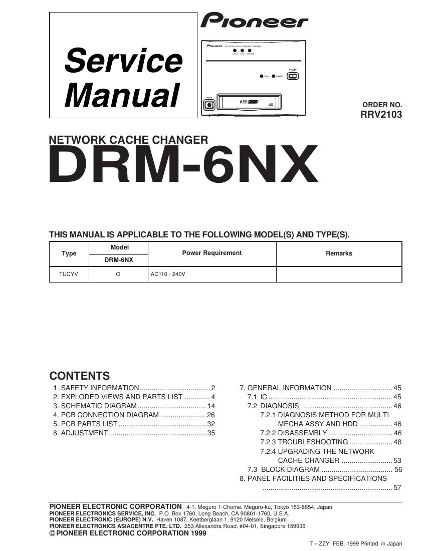 pioneer drm 6 nx service manual