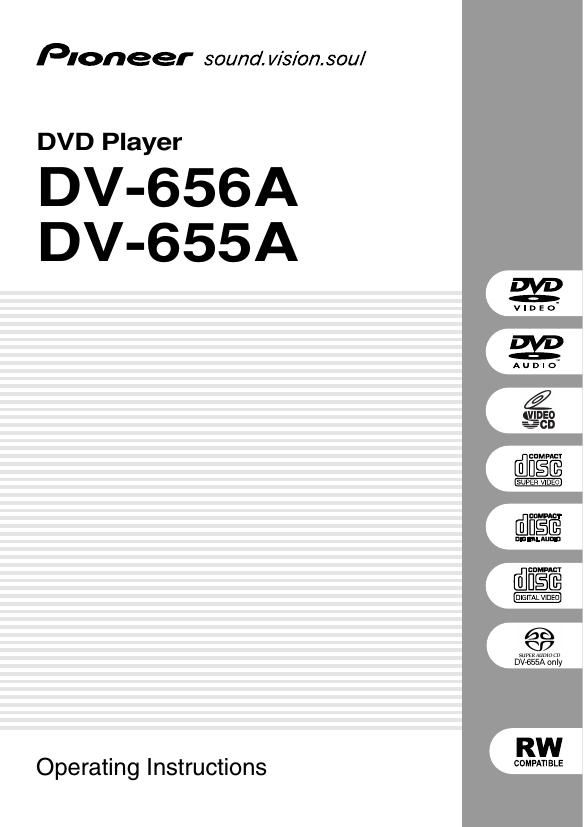 pioneer dv 655 a owners manual