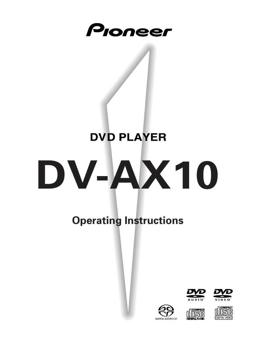 pioneer dvax 10 owners manual