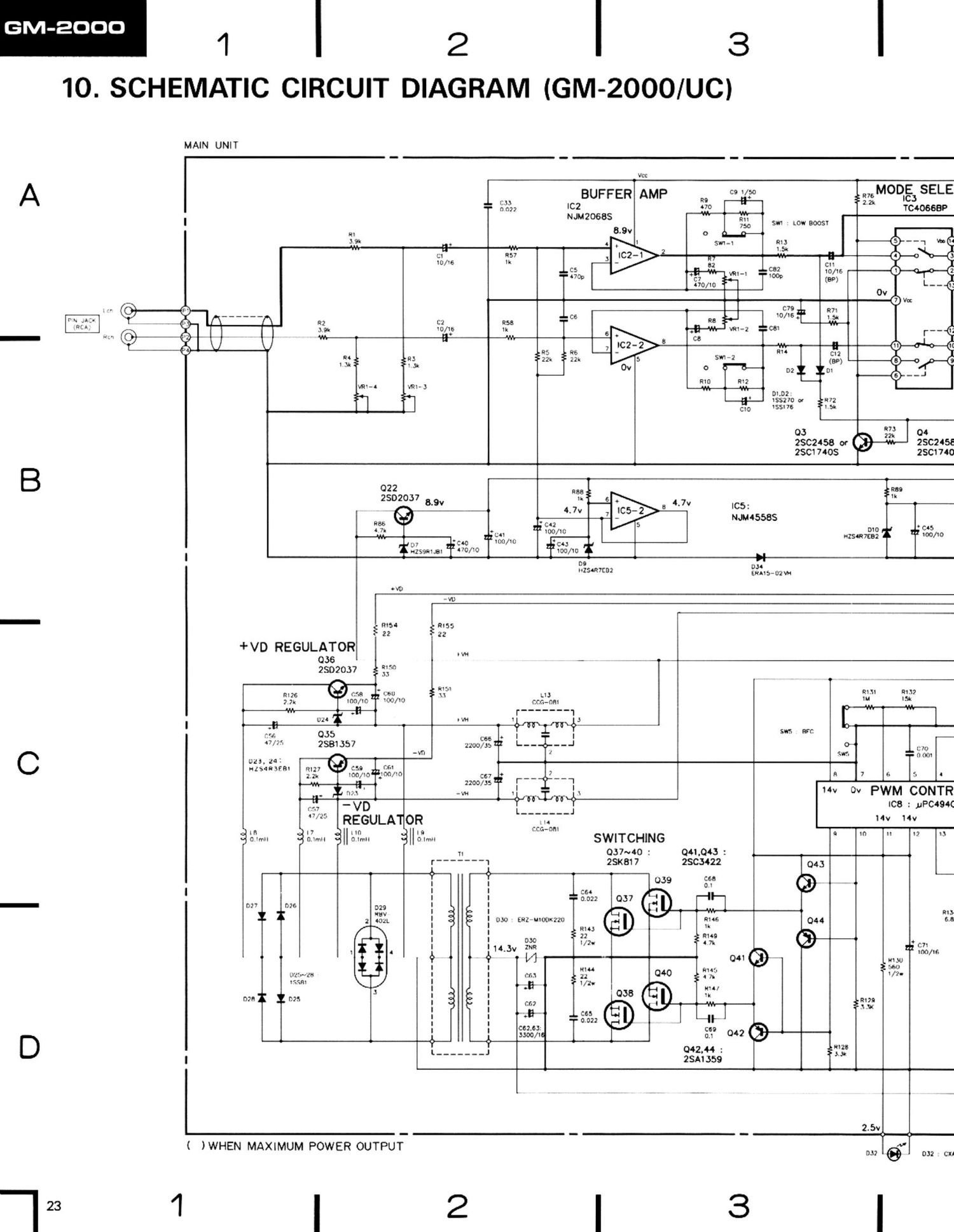 pioneer gm 2000 schematic