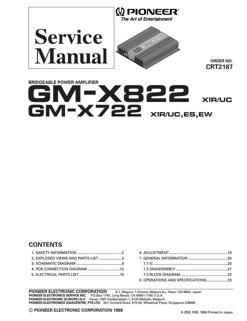 pioneer gmx 722 service manual