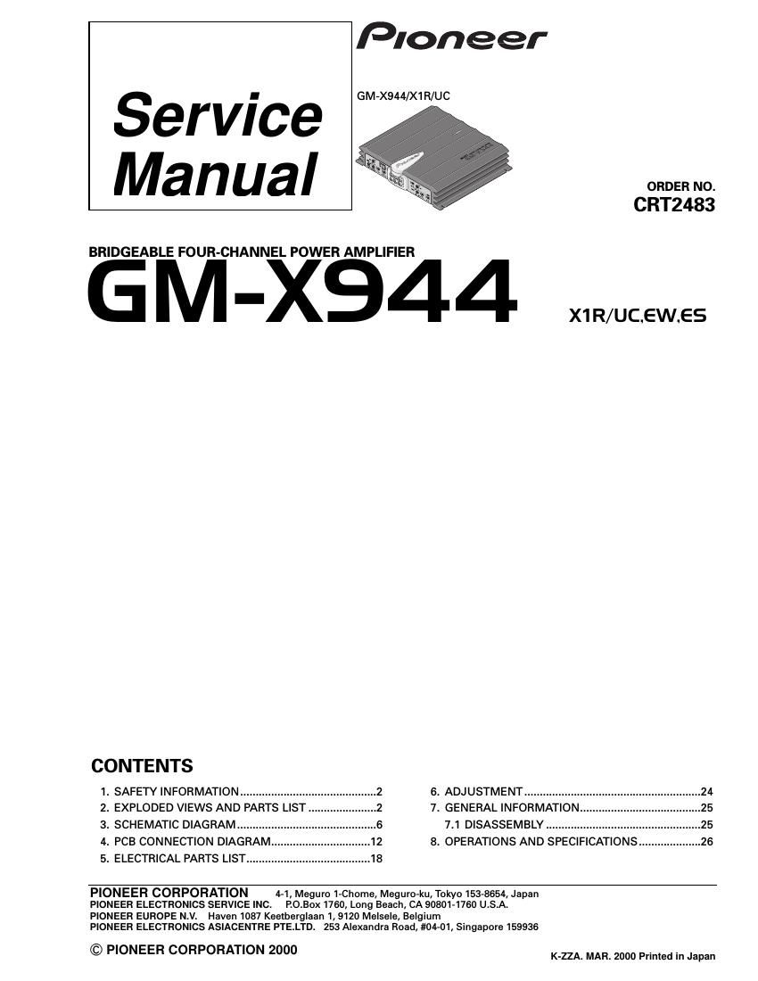 pioneer gmx 944 service manual