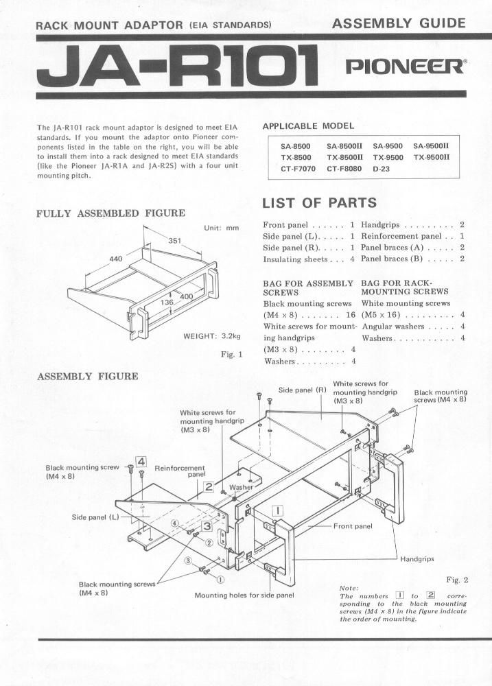 pioneer jar 101 owners manual