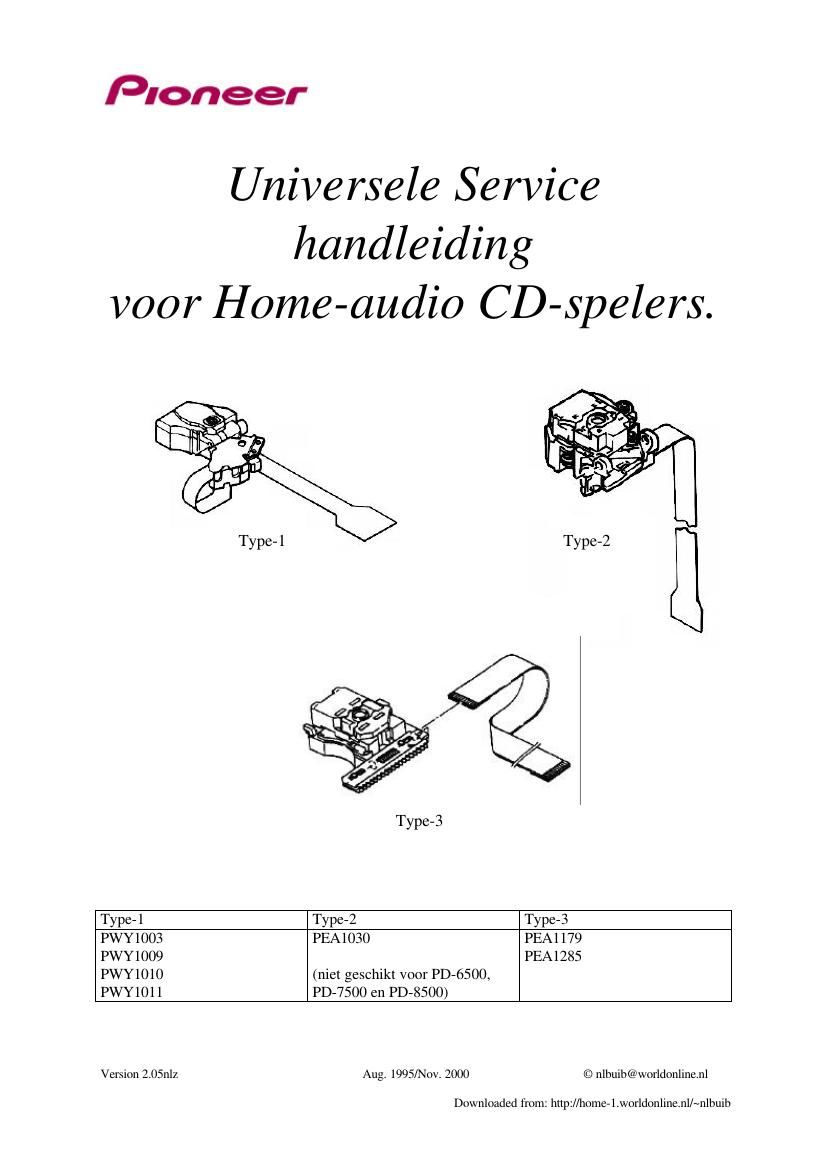 pioneer pd 7500 service manual