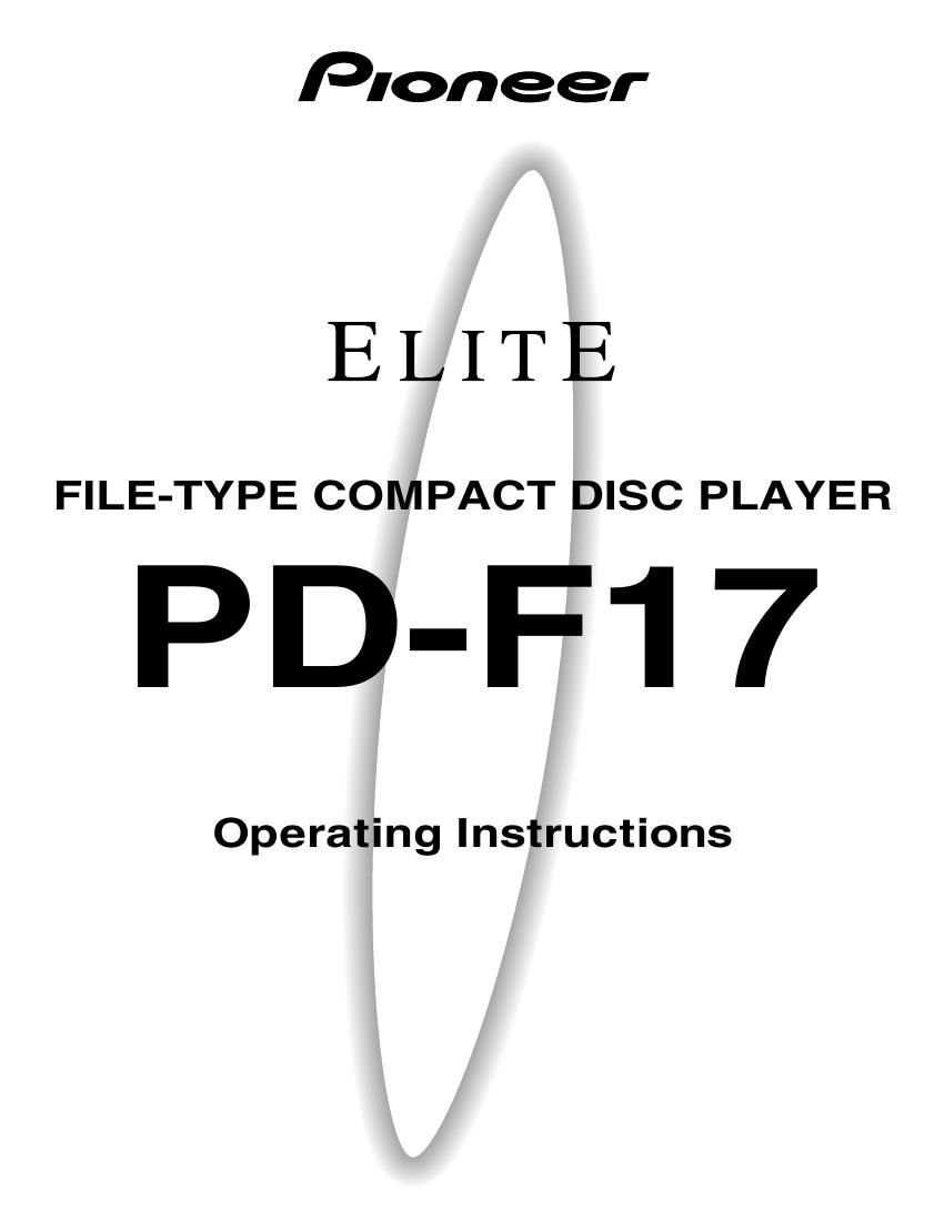 pioneer pdf 17 owners manual