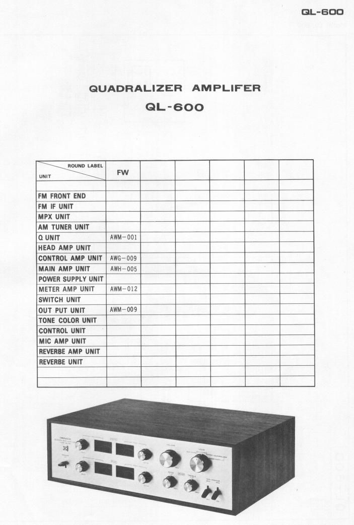 pioneer ql 600 schematic