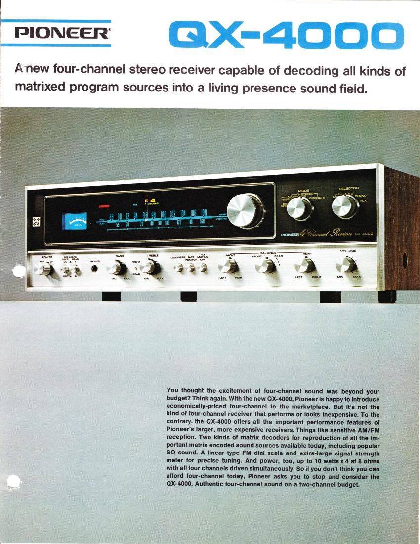 pioneer qx 4000 brochure