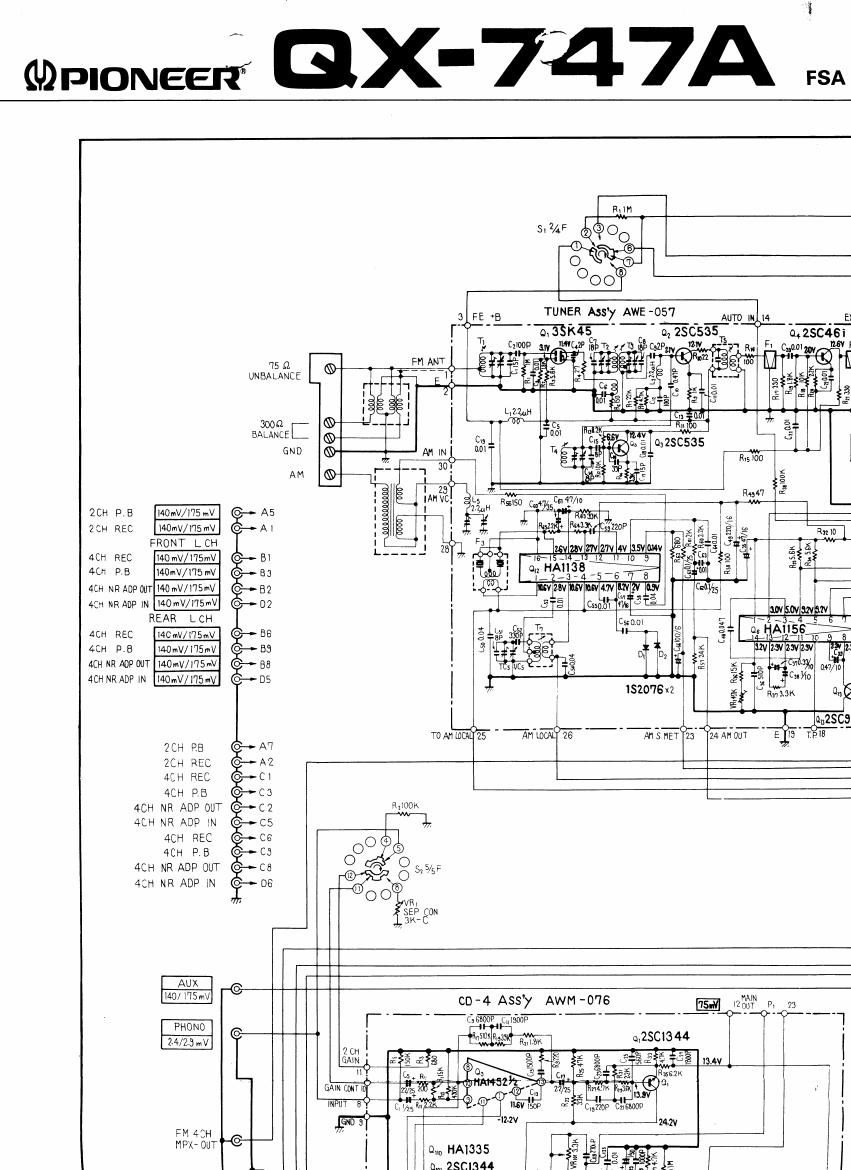 pioneer qx 747 a schematic