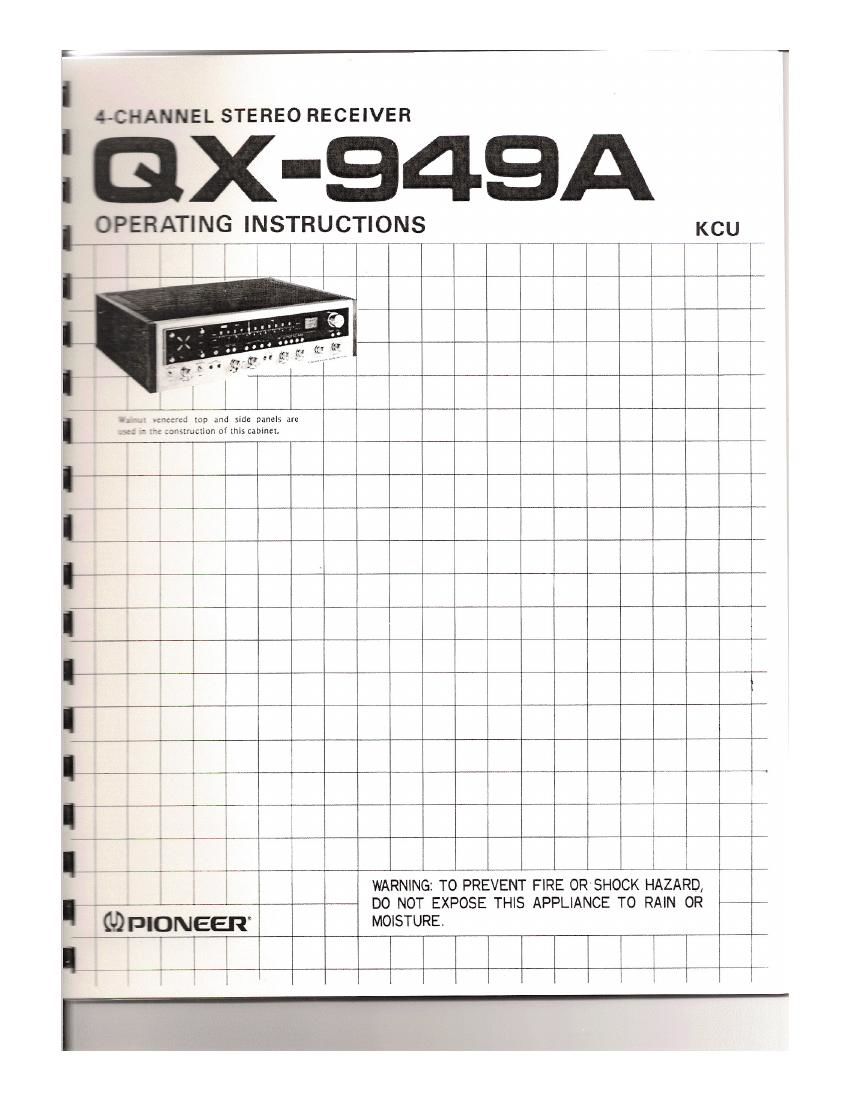 pioneer qx 949 owners manual