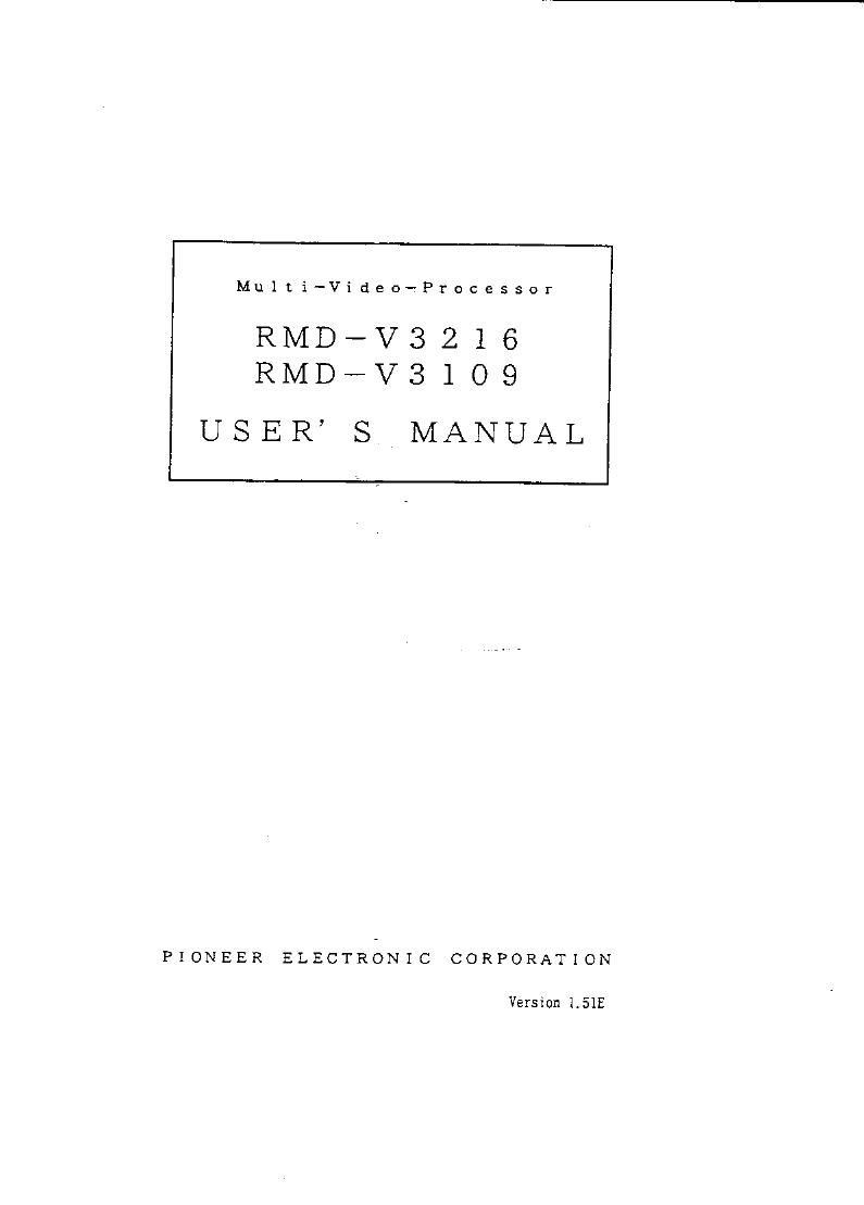 pioneer rmd v3109 owners manual