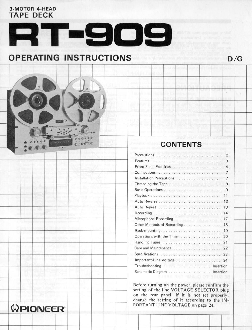 Free download pioneer rt 909 owners manual 2