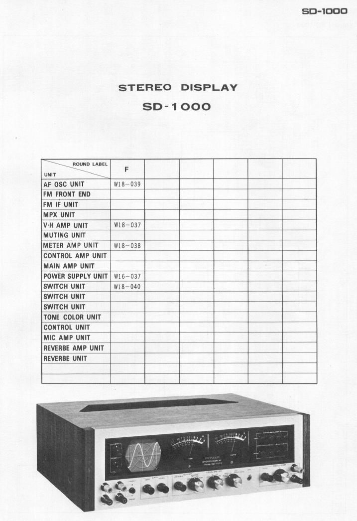 pioneer sd 1000 schematic