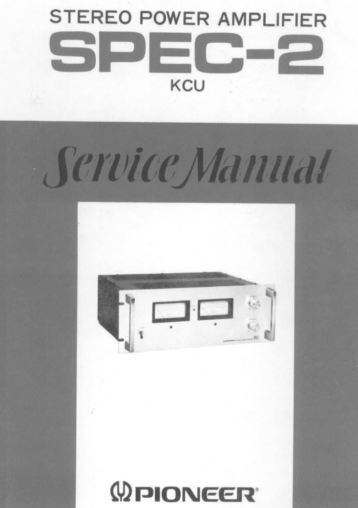 pioneer spec 2 service manual