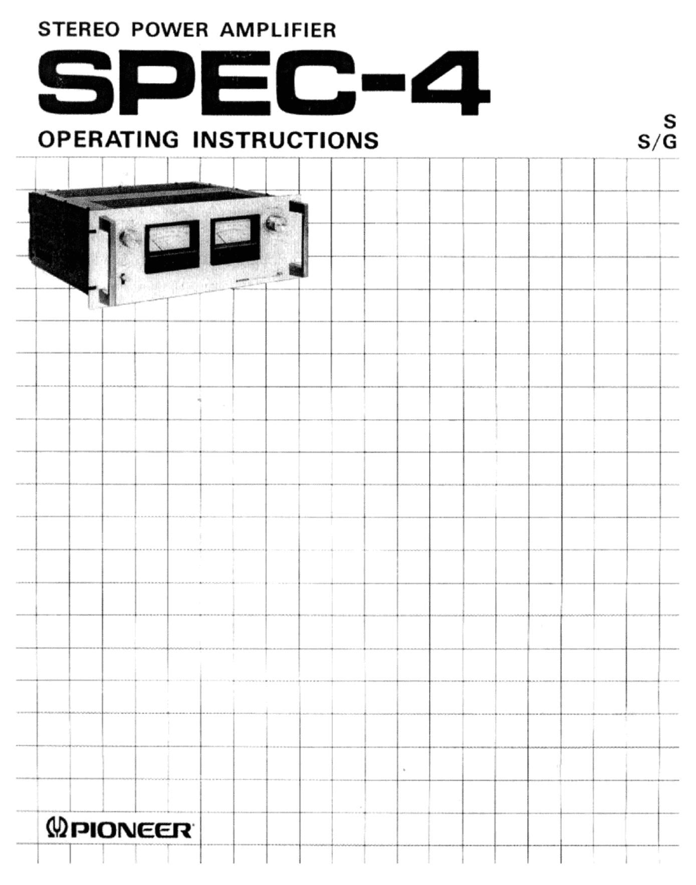 pioneer spec 4 owners manual