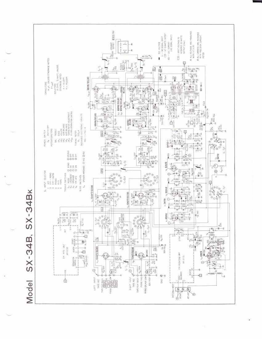 pioneer sx 34 b schematic