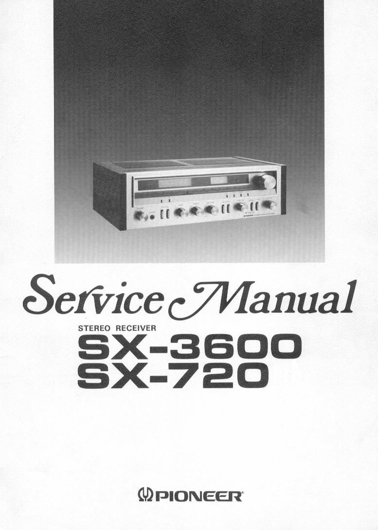 pioneer sx 3600 service manual