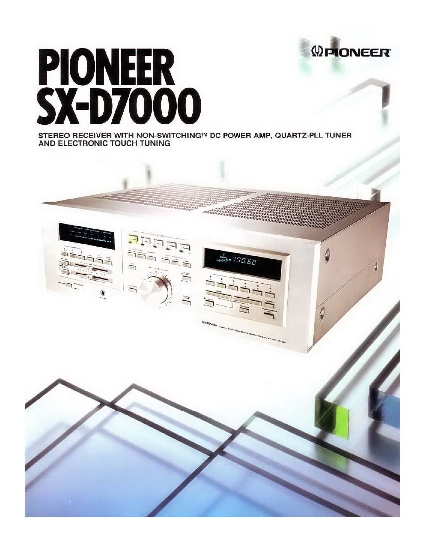 pioneer sxd 7000 brochure