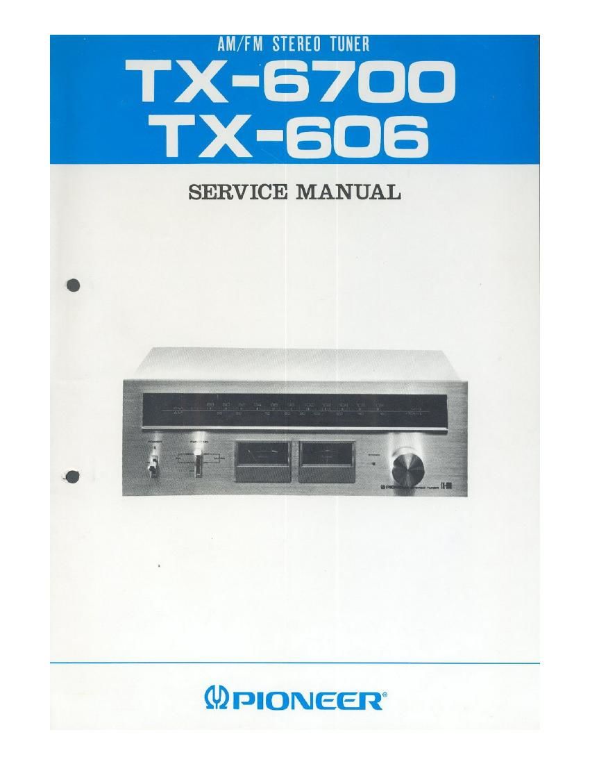 pioneer tx 606 service manual