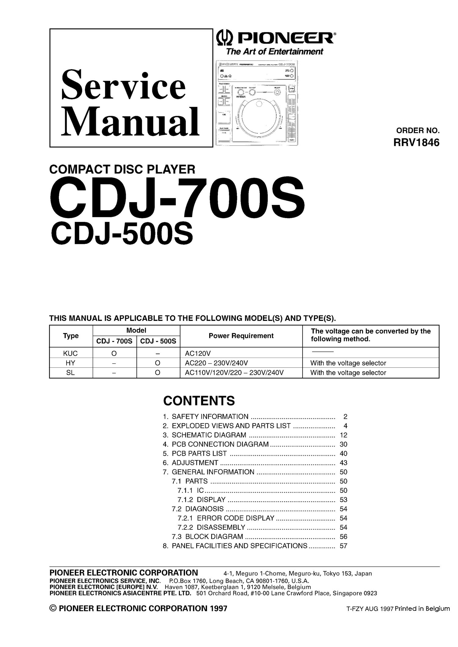 pioneer cdj 700 service manual