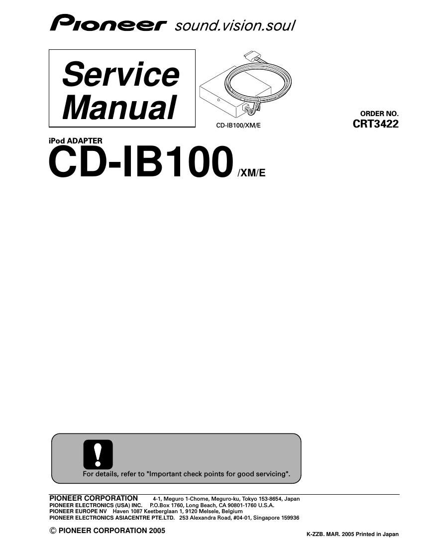 pioneer cdib 100 service manual