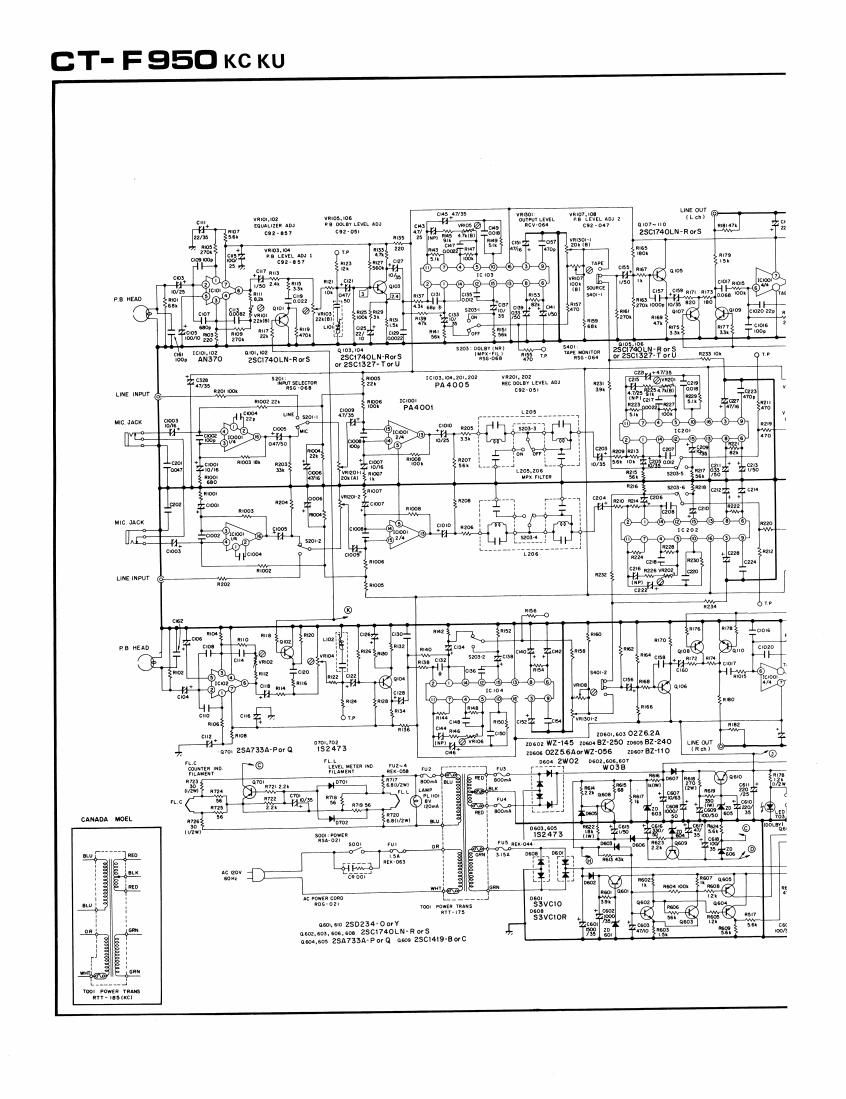 pioneer ctf 950 schematic