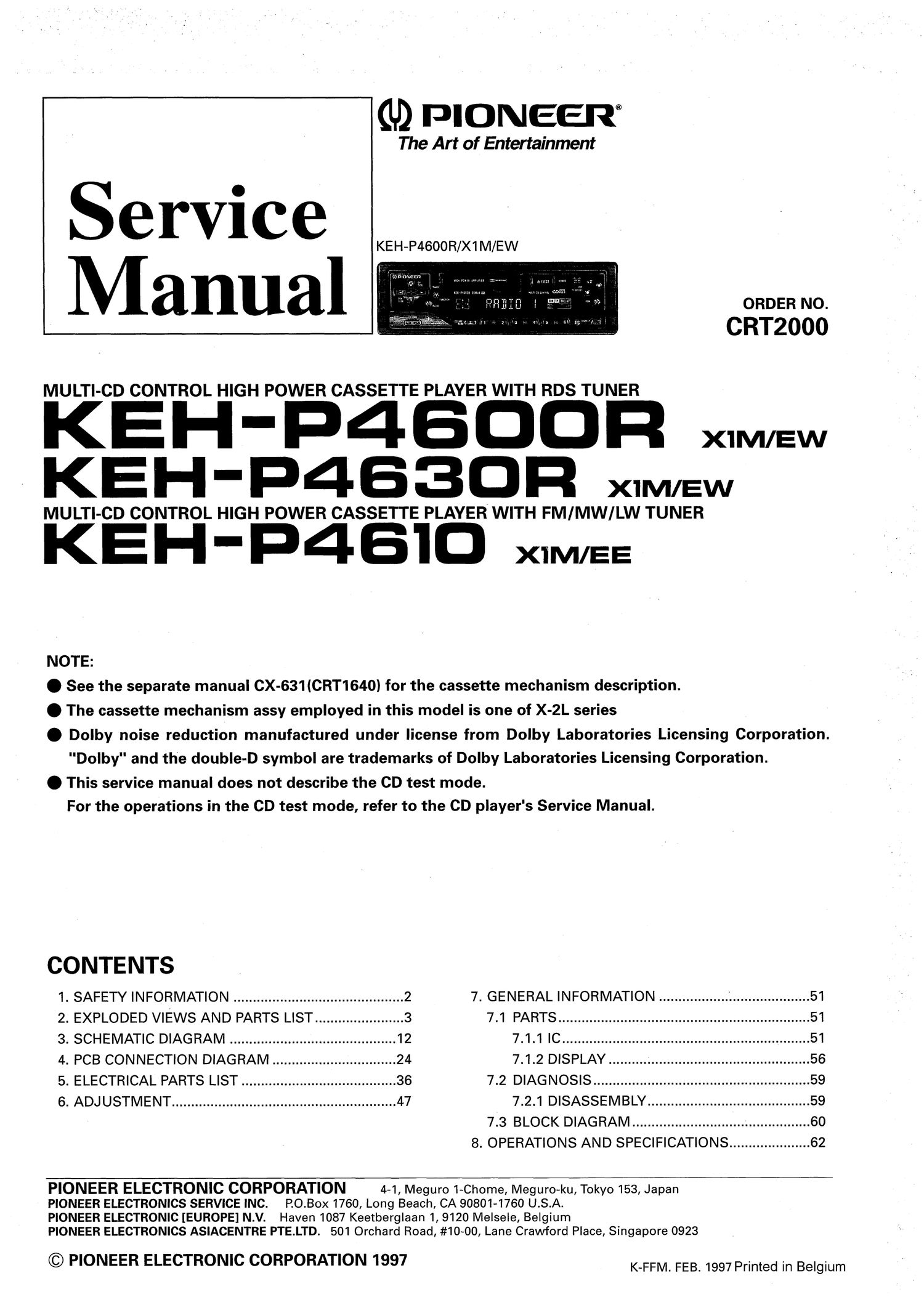 pioneer kehp 4610 service manual