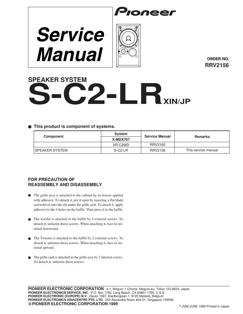 pioneer s c2 lr service manual