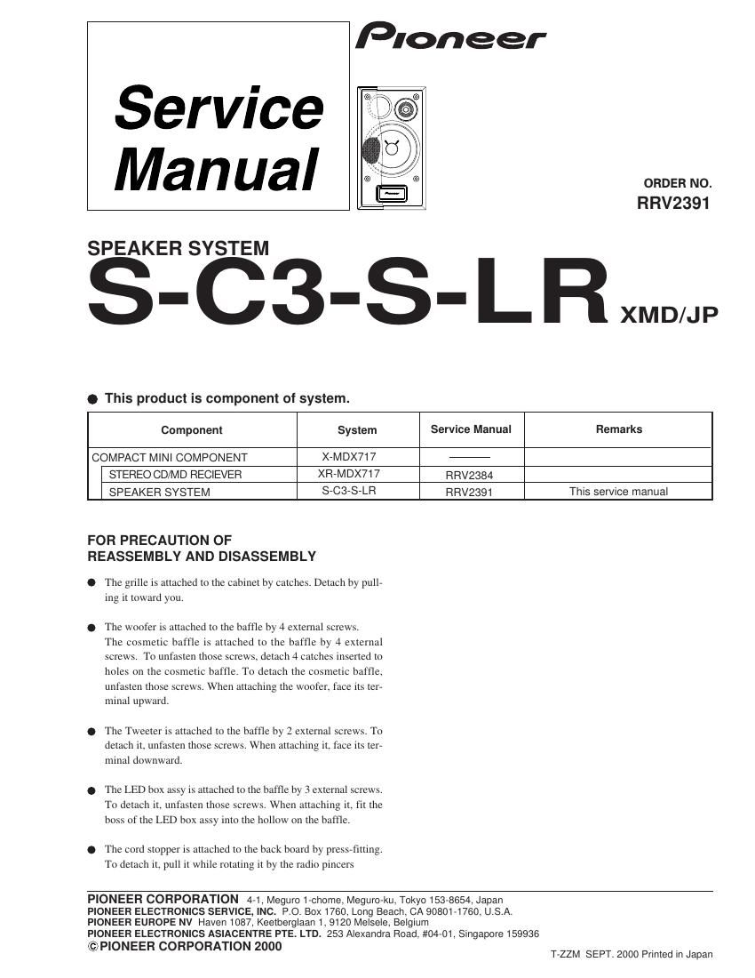 pioneer sc 3 slr service manual