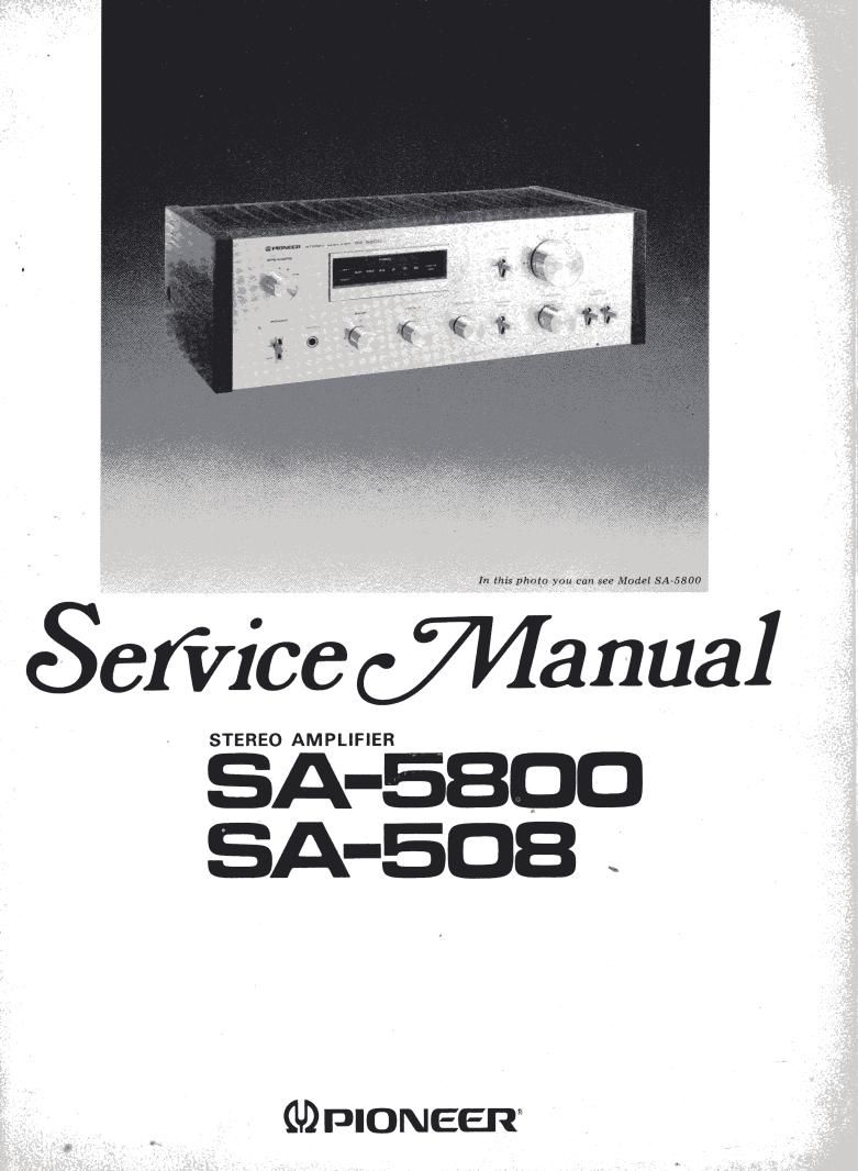 pioneer sa 508 schematic