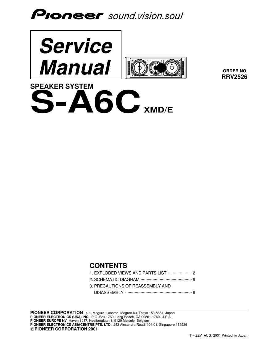 pioneer sa 6 c service manual