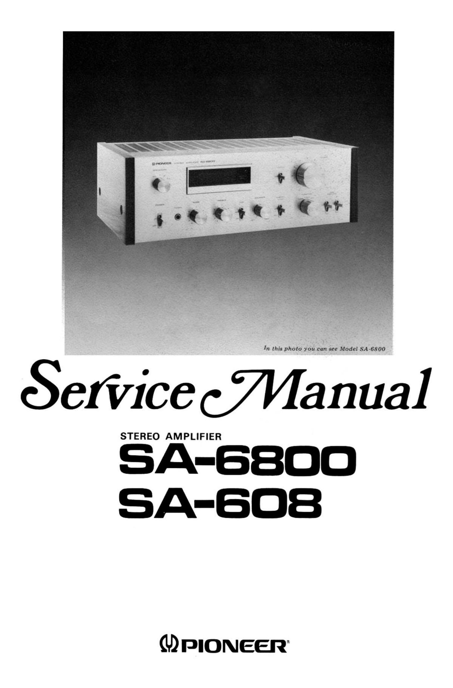 pioneer sa 608 service manual