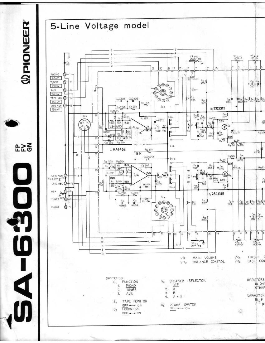 pioneer sa 6300 schematic