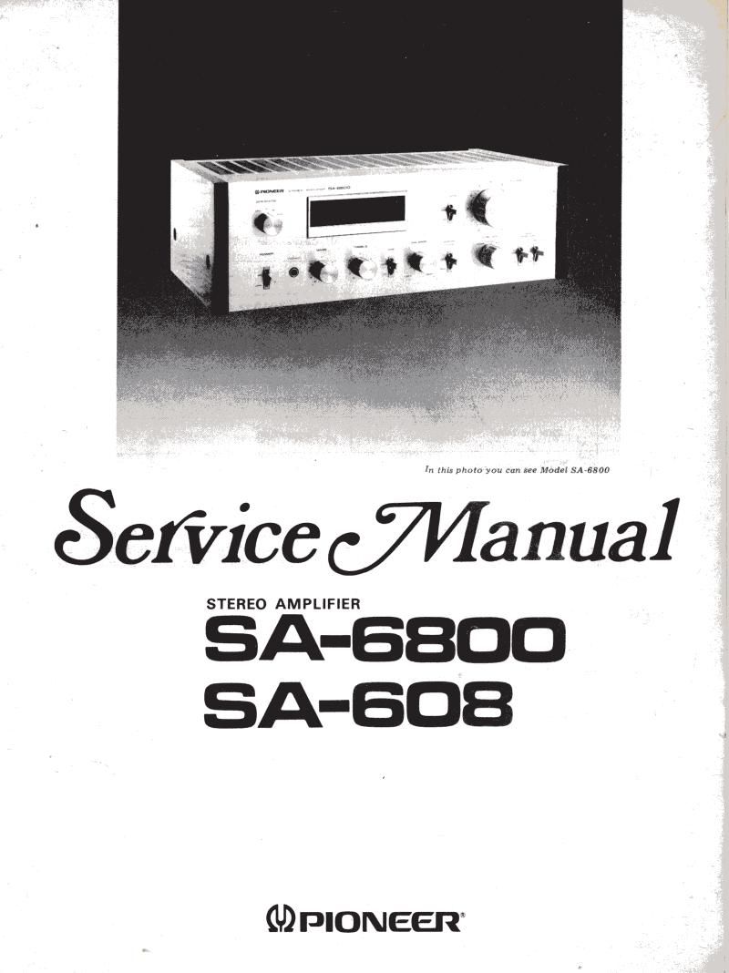 pioneer sa 6800 schematic