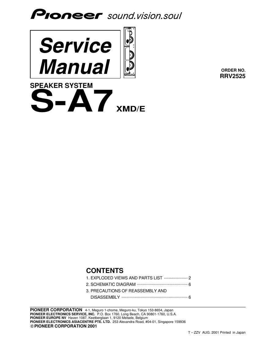 pioneer sa 7 service manual