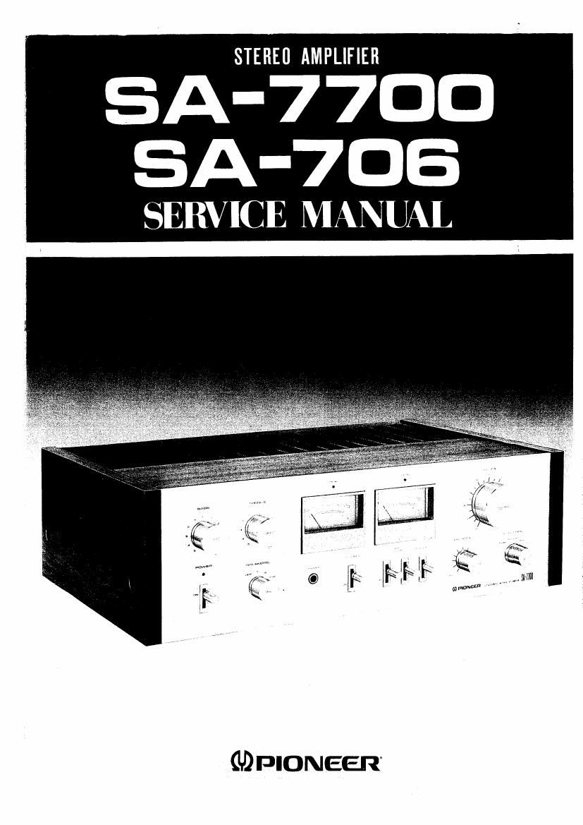 pioneer sa 706 service manual