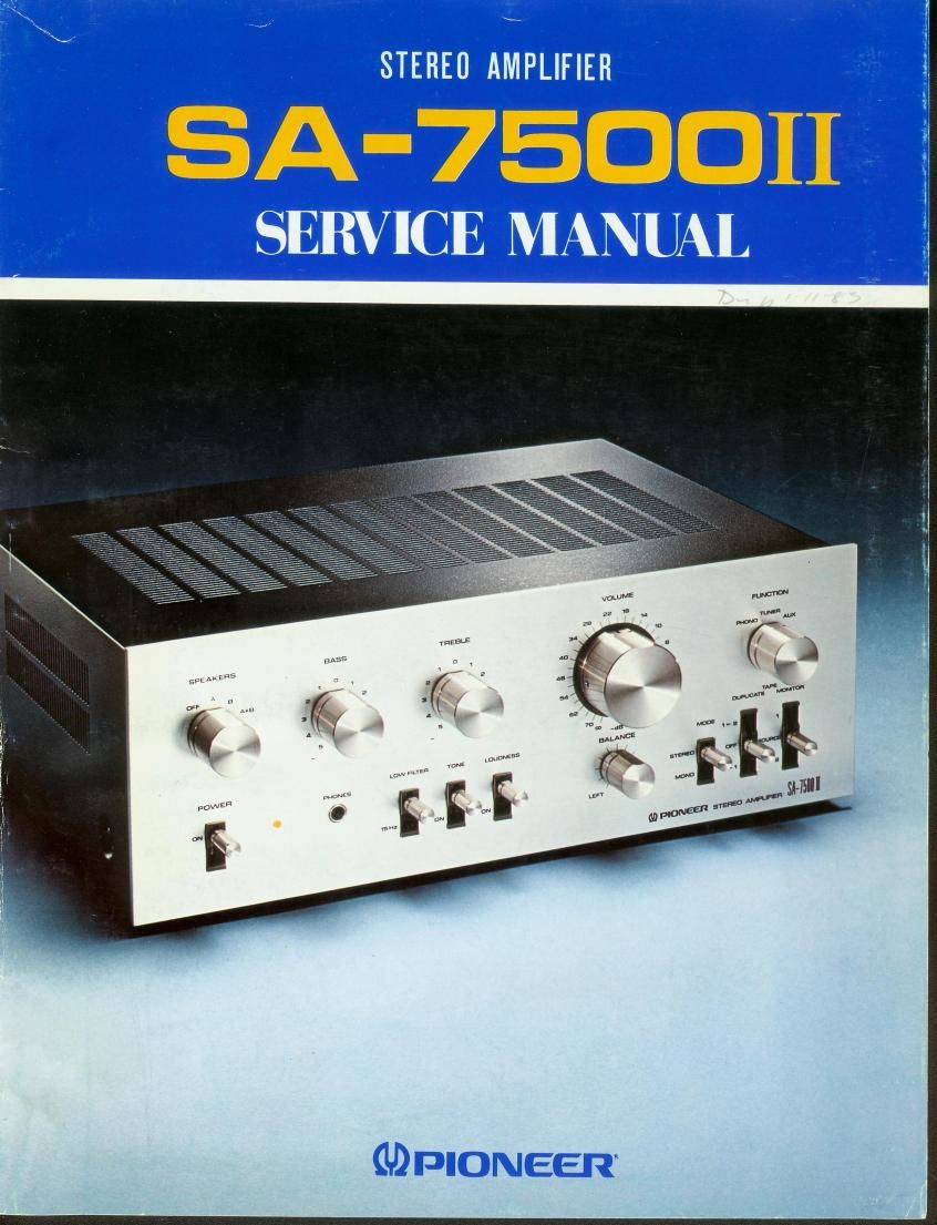 pioneer sa 7500 mk2 service manual