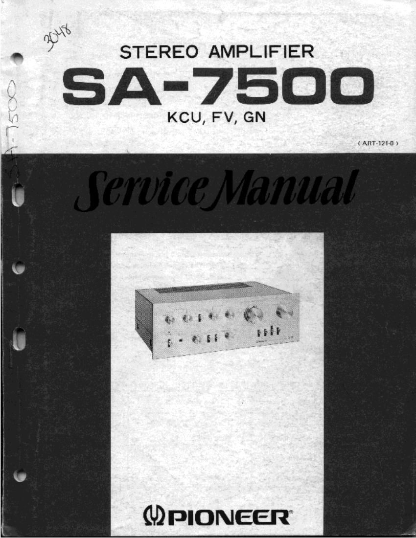 pioneer sa 7500 service manual