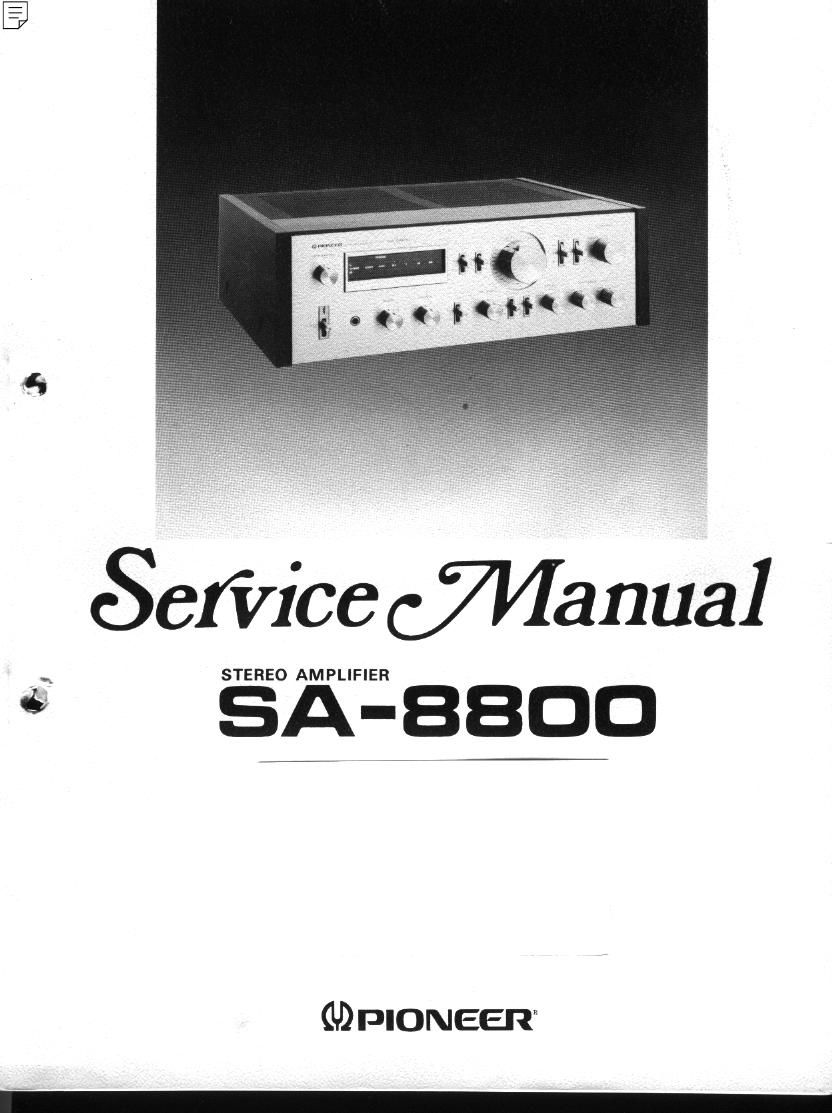 pioneer sa 8800 service manual