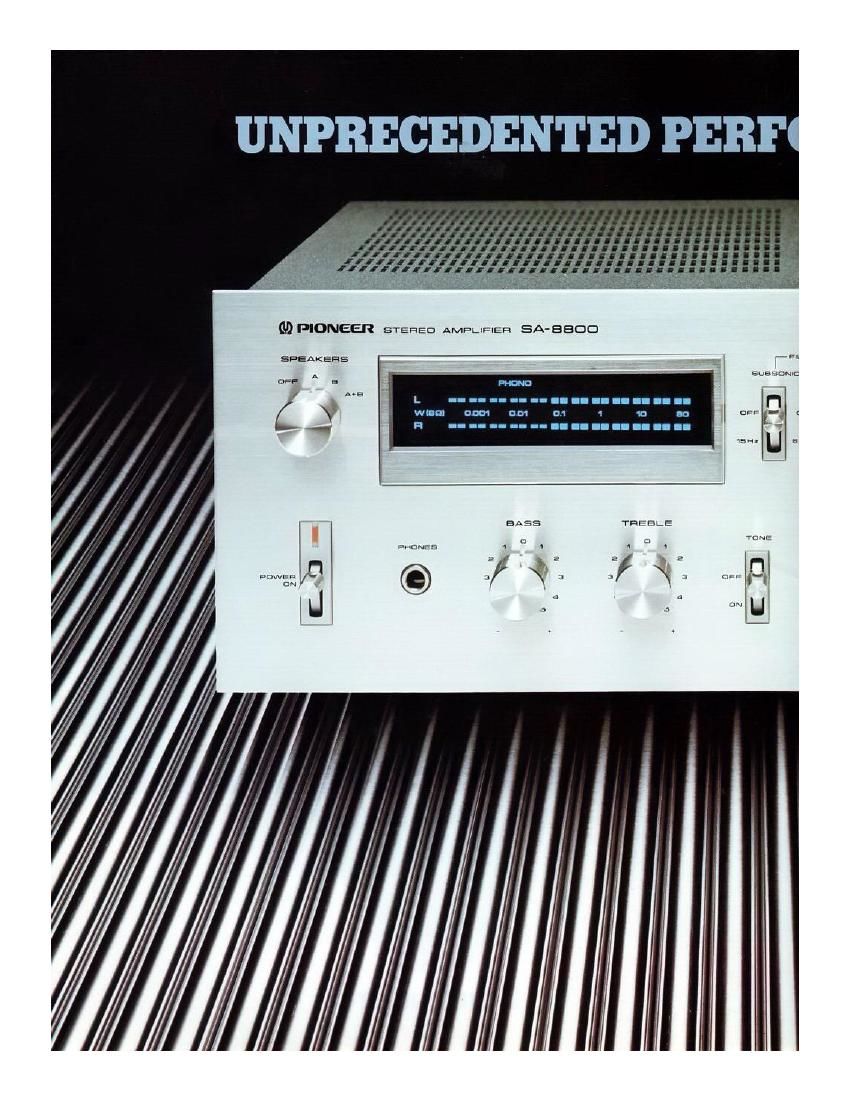 Pioneer SA 8800 Brochure