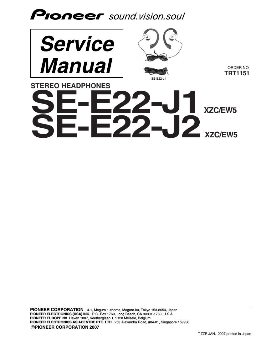 pioneer see 22 service manual