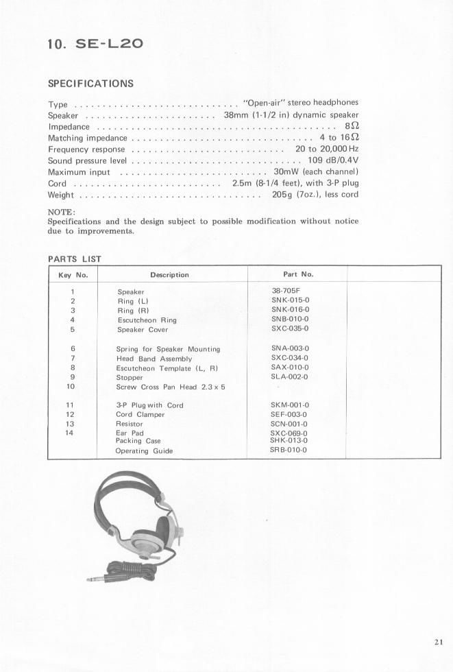 pioneer sel 20 service manual