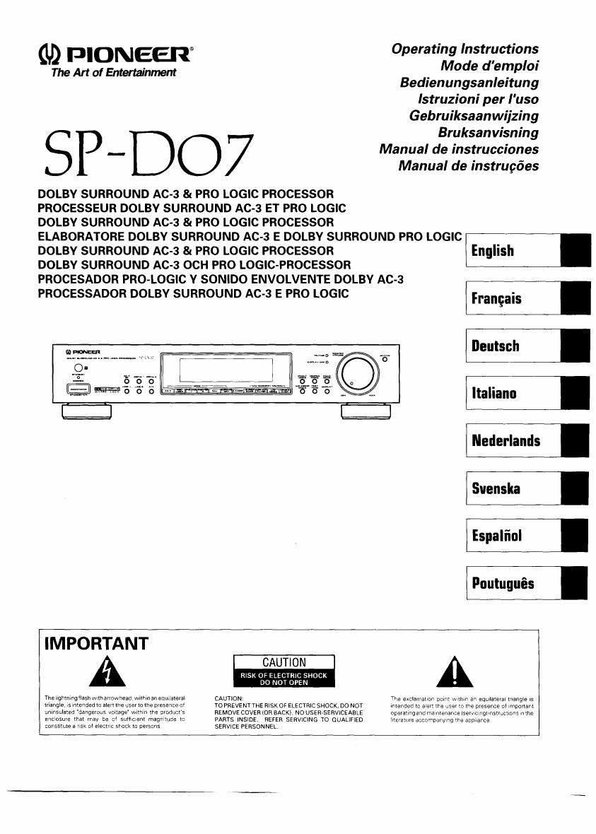 pioneer spd 07 service manual