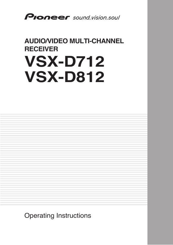 pioneer vsxd 712 owners manual