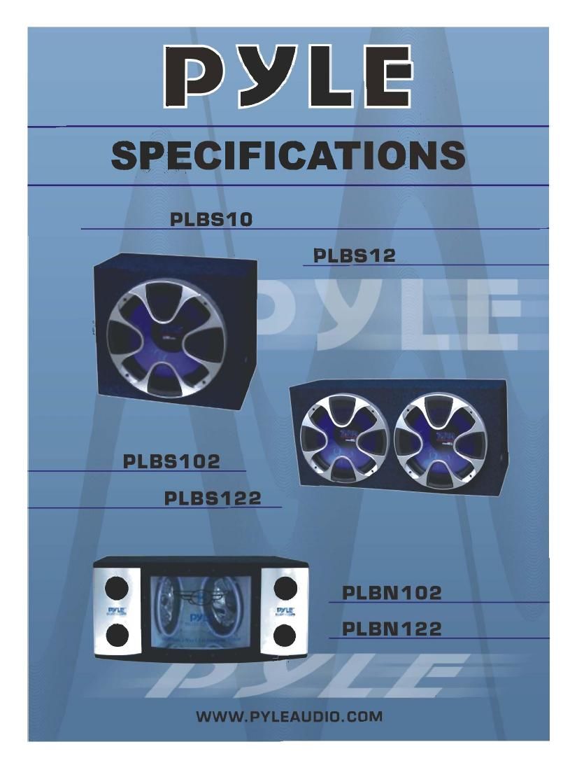 pyle plbn 122 owners manual