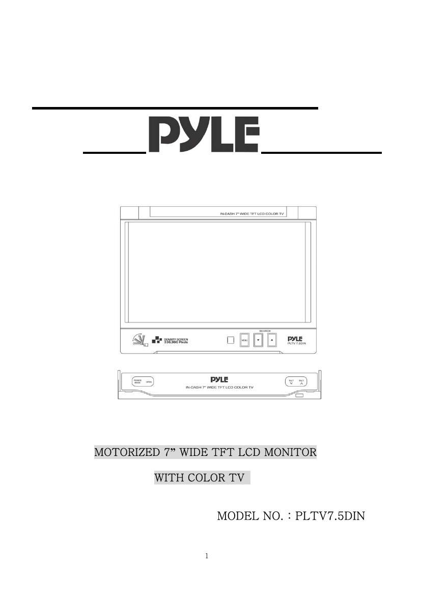 pyle pltvd 7.5 din owners manual